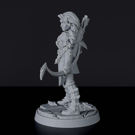 Miniature of Human Female Fighter ver. 2 set for for tabletop games, roleplaying games and collectors