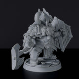 Dedicated set for tabletop role-playing games - Dwarf Male Fighter ver. 2 fantasy miniature of warrior with axe and shield