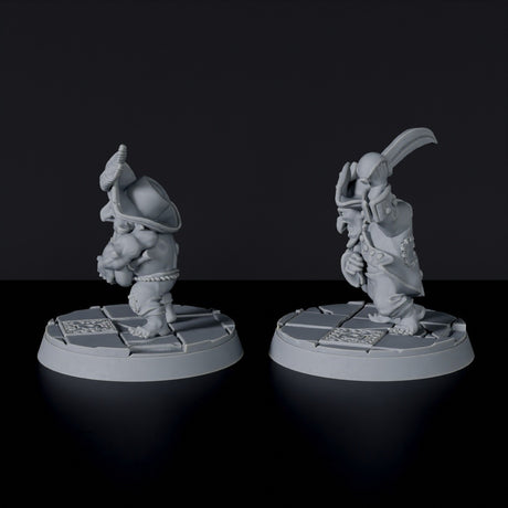 Miniatures of pirates Bongos & Choppa Blackwaters - dedicated goblins set for Bloodfields fantasy tabletop wargame