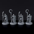 Fantasy miniatures of undead Ancestral Skeletons warrior with scythes - Bloodfields tabletop RPG game