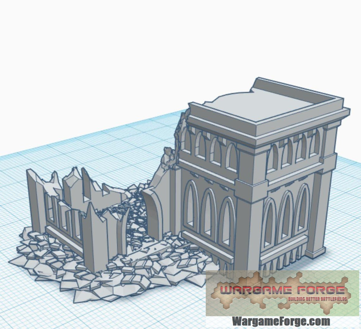 6mm / 8mm Gothic Ruins Starter Bundle (25 STLs)