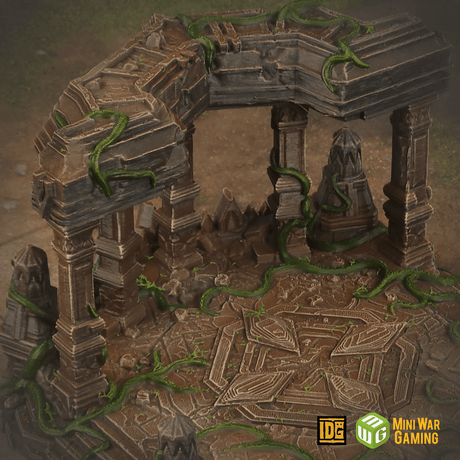 Ancient Ruined Stone Temple in Jungle Setting (STL)