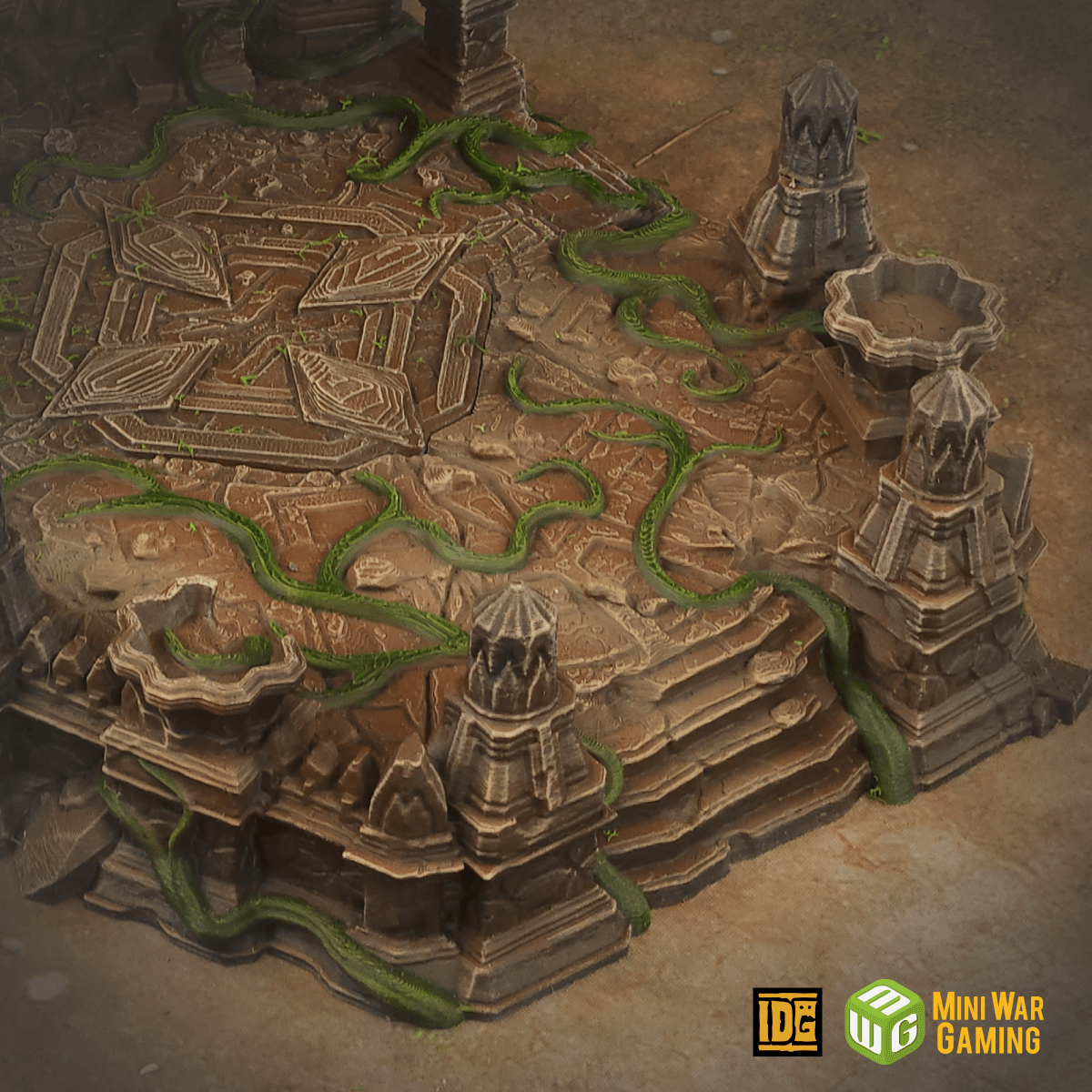 Ancient Ruined Stone Temple in Jungle Setting (STL)