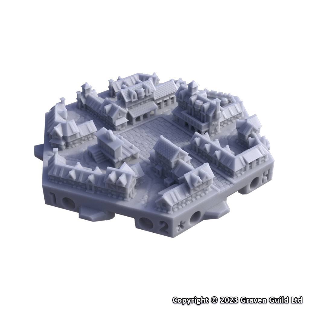 EM12 - EC Middle Class Districts - Taverns and Theatre with Road - Hexton Hills Single Tile