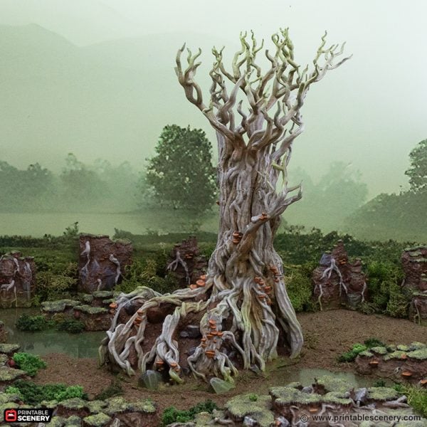 Giant Swamp Tree And Hovel