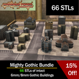 6mm / 8mm Gothic Building Mighty Bundle (66 STLs)