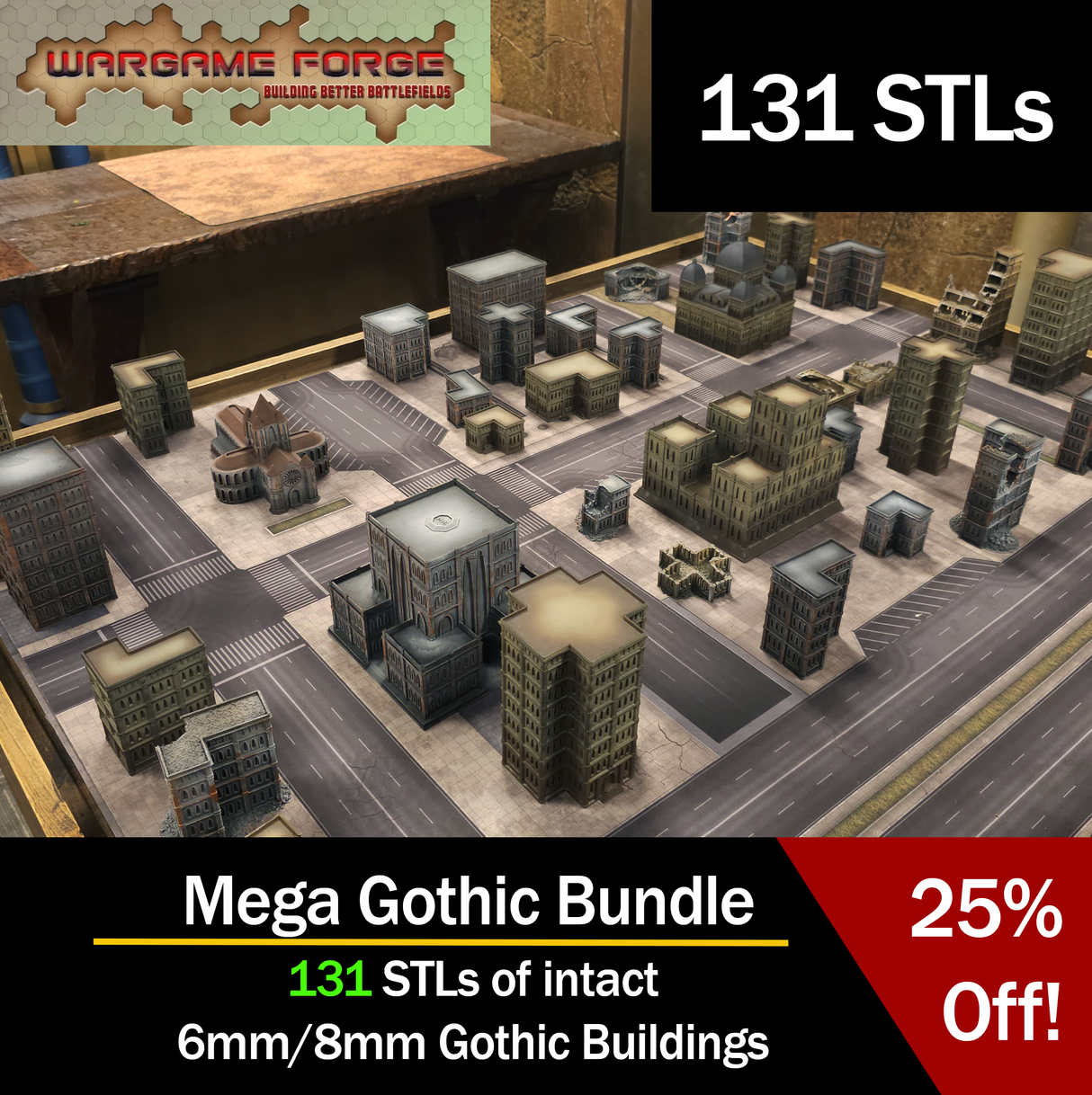 6mm / 8mm Gothic Building Mega Bundle (131 STLs)