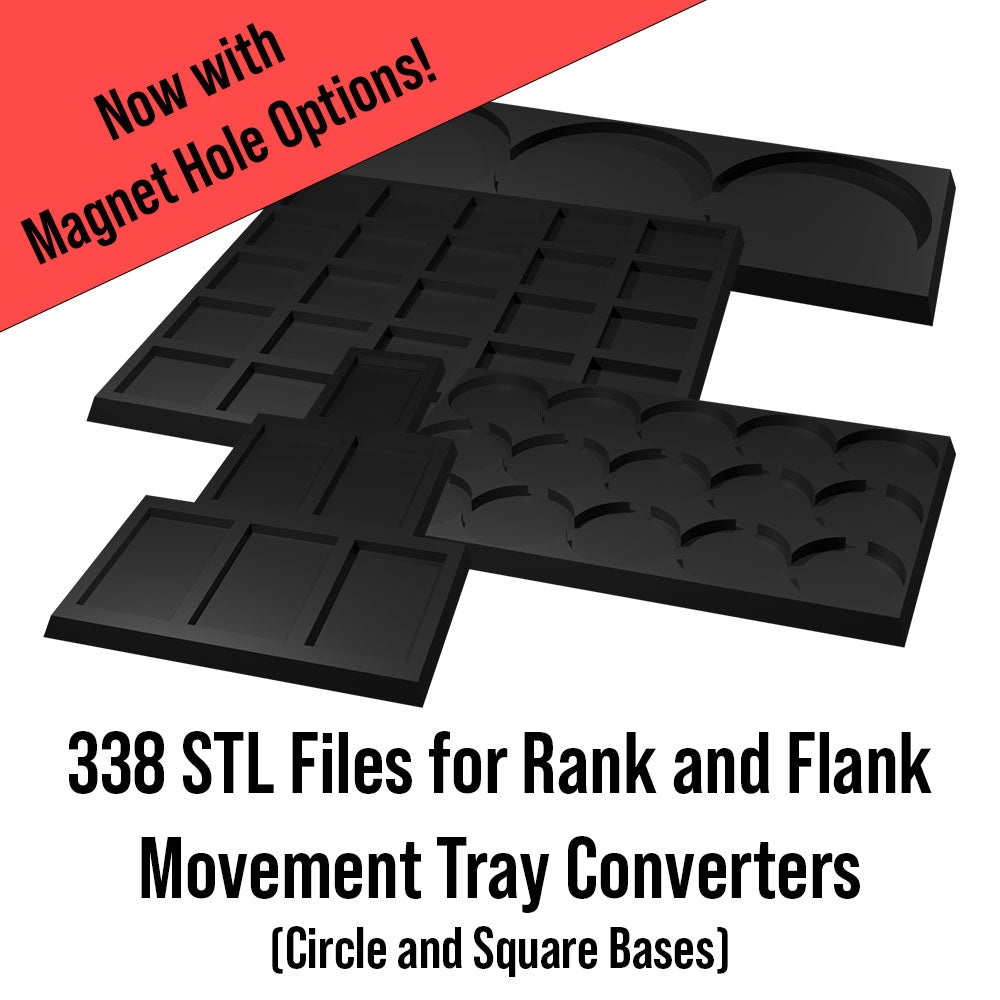 Rank and Flank Movement Tray Converters Bundle (338 STLs)