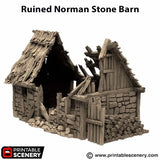 Ruined Norman Stone Barn