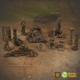 Set of Ancient Stone Scatter Terrain in Jungle Temple Ruins