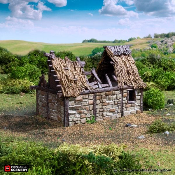 Ruined Norman Stone Barn