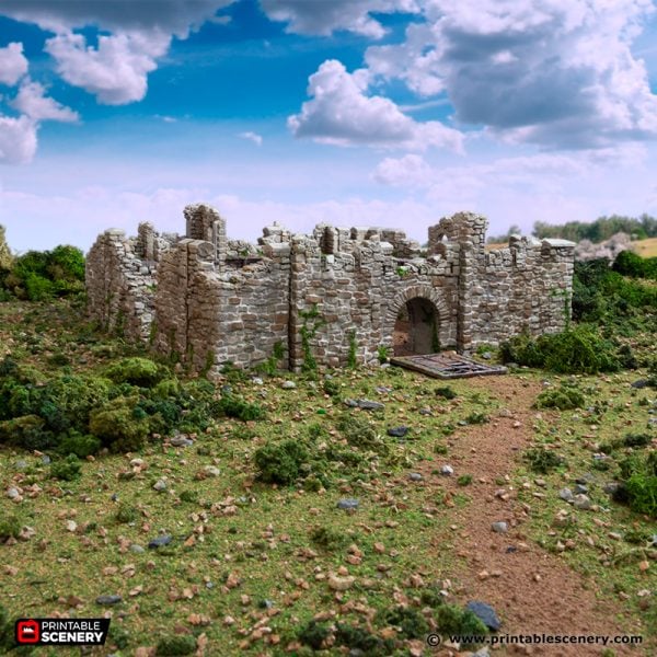 Ruined Norman Fort Walls