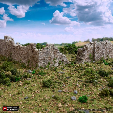 Ruined Norman Fort Walls