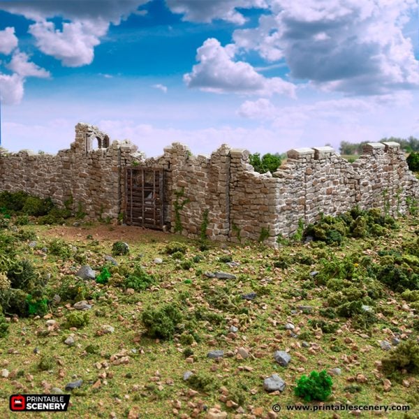 Ruined Norman Fort Walls