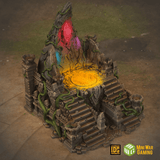 Sacred Stone Altar in Jungle Temple Ruins