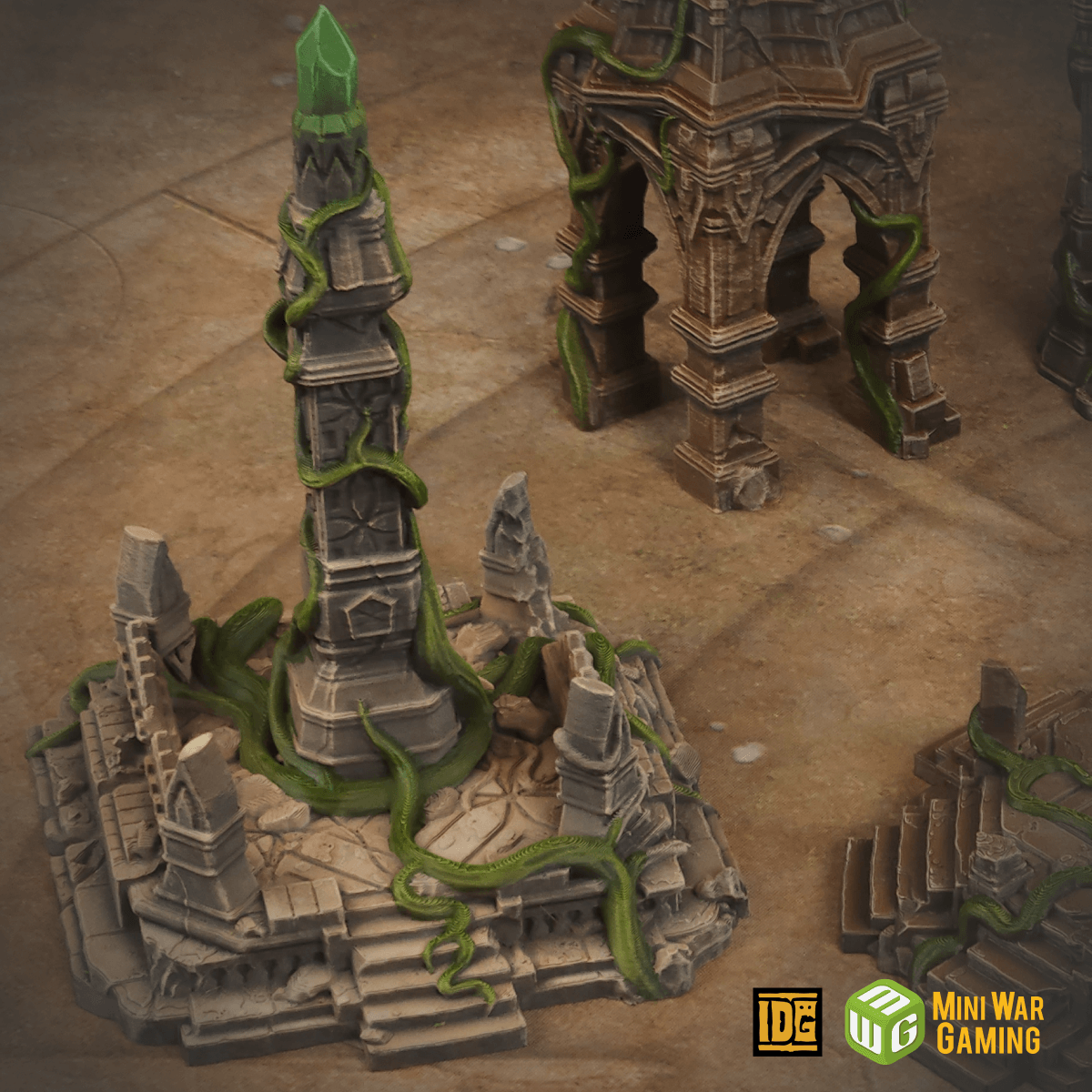 Set of Sacred Stone Shrines in Jungle Temple Ruins