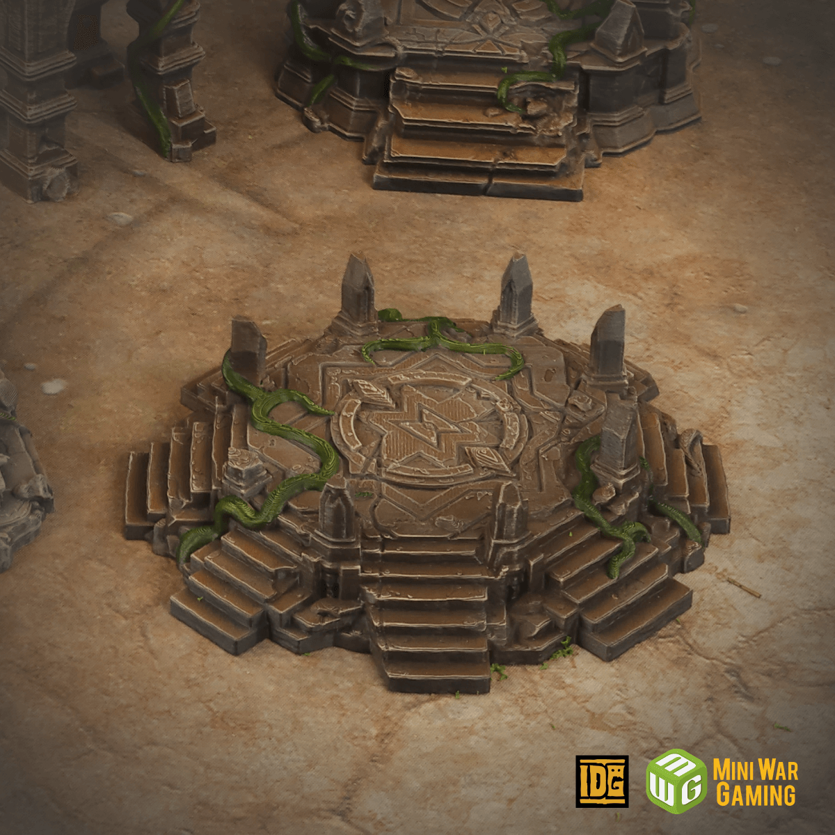 Set of Sacred Stone Shrines in Jungle Temple Ruins (STL)