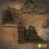 Set of Large Ancient Stone Ruins in Jungle Temple Setting (STL)