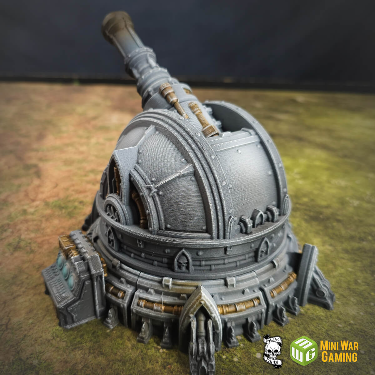 Sci-Fi Defense Turret With Cannon