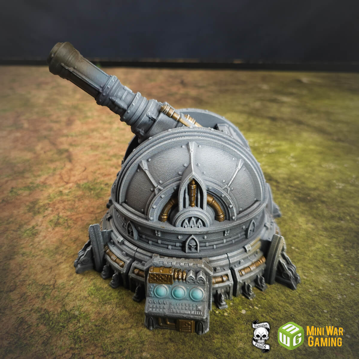 Sci-Fi Defense Turret With Cannon