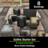 8mm Gothic Terrain Printed Starter Set - Printed for You (8 buildings)