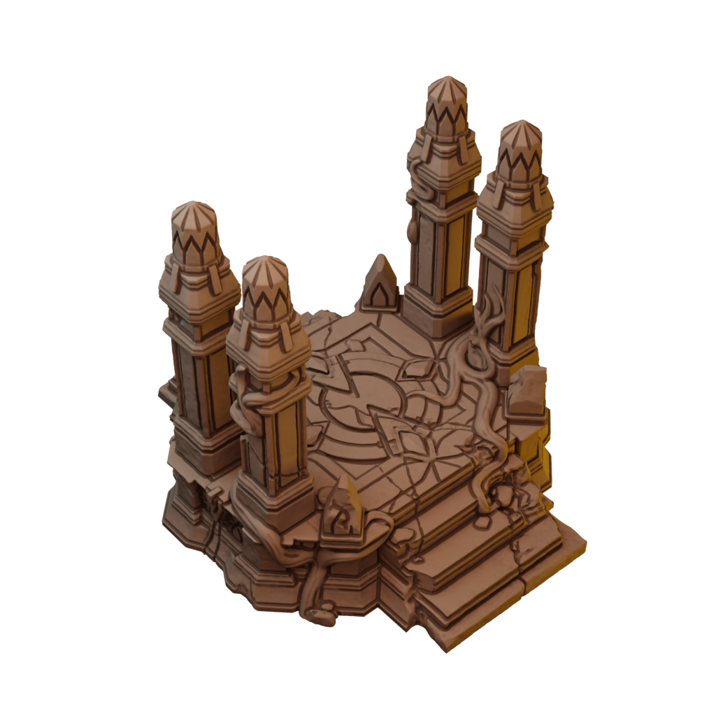 Complete Set Of Jungle Stone Temple Ruins (STL)