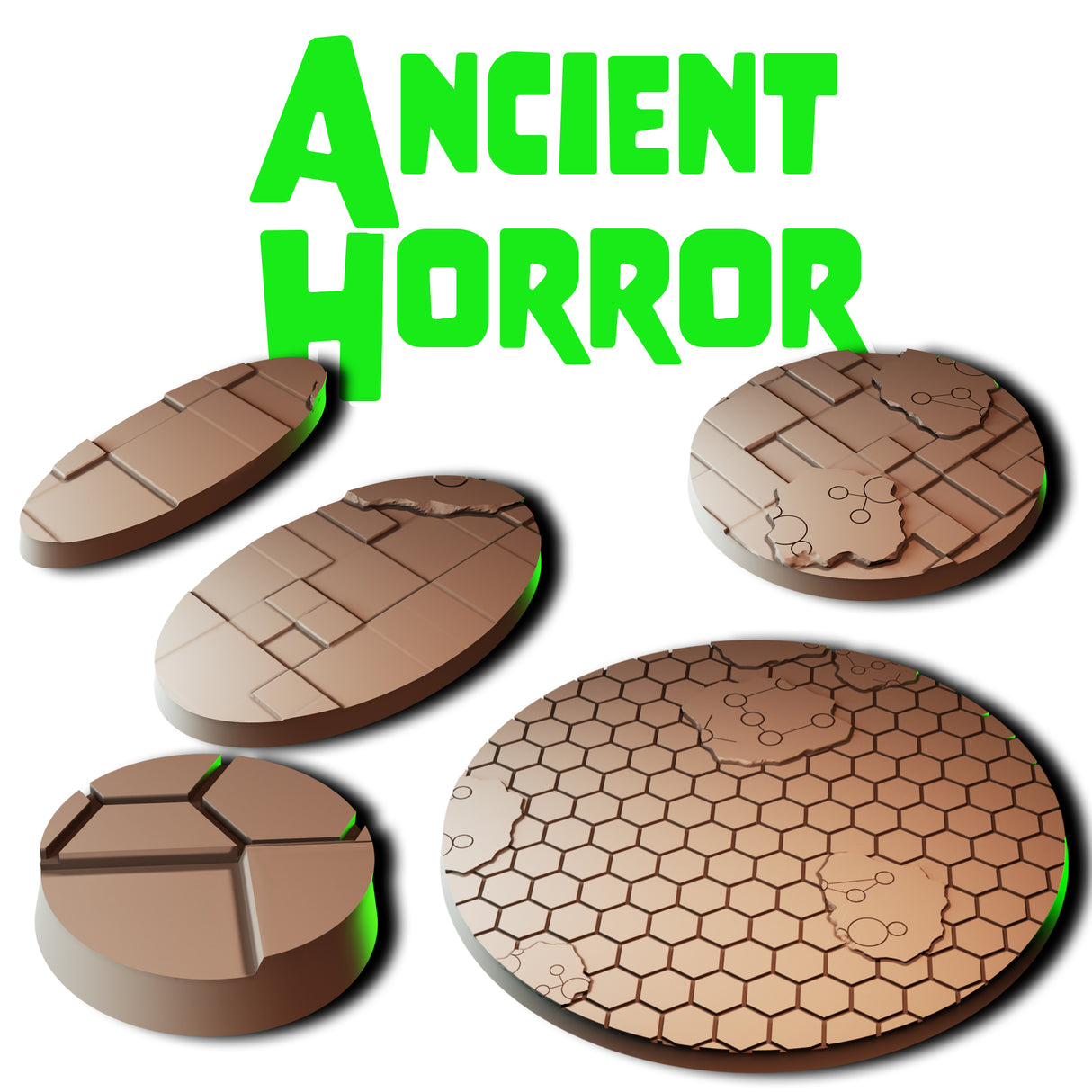 Ancient Horror Round Bases