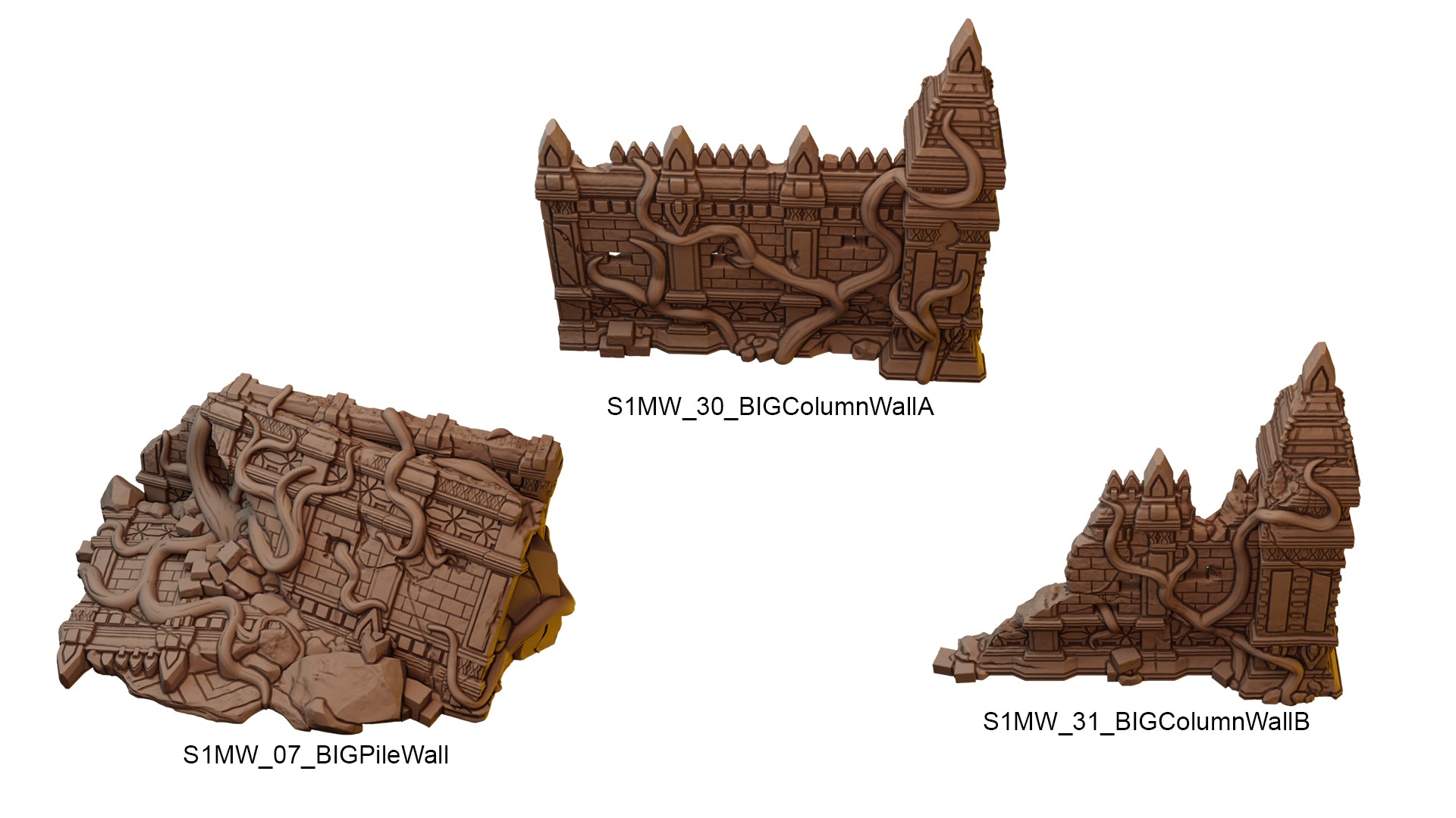 Terrain Set Of Jungle Stone Temple Ruins for AoS | MiniWarGaming