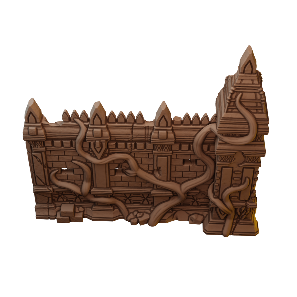 Set of Large Ancient Stone Ruins in Jungle Temple Setting (STL)