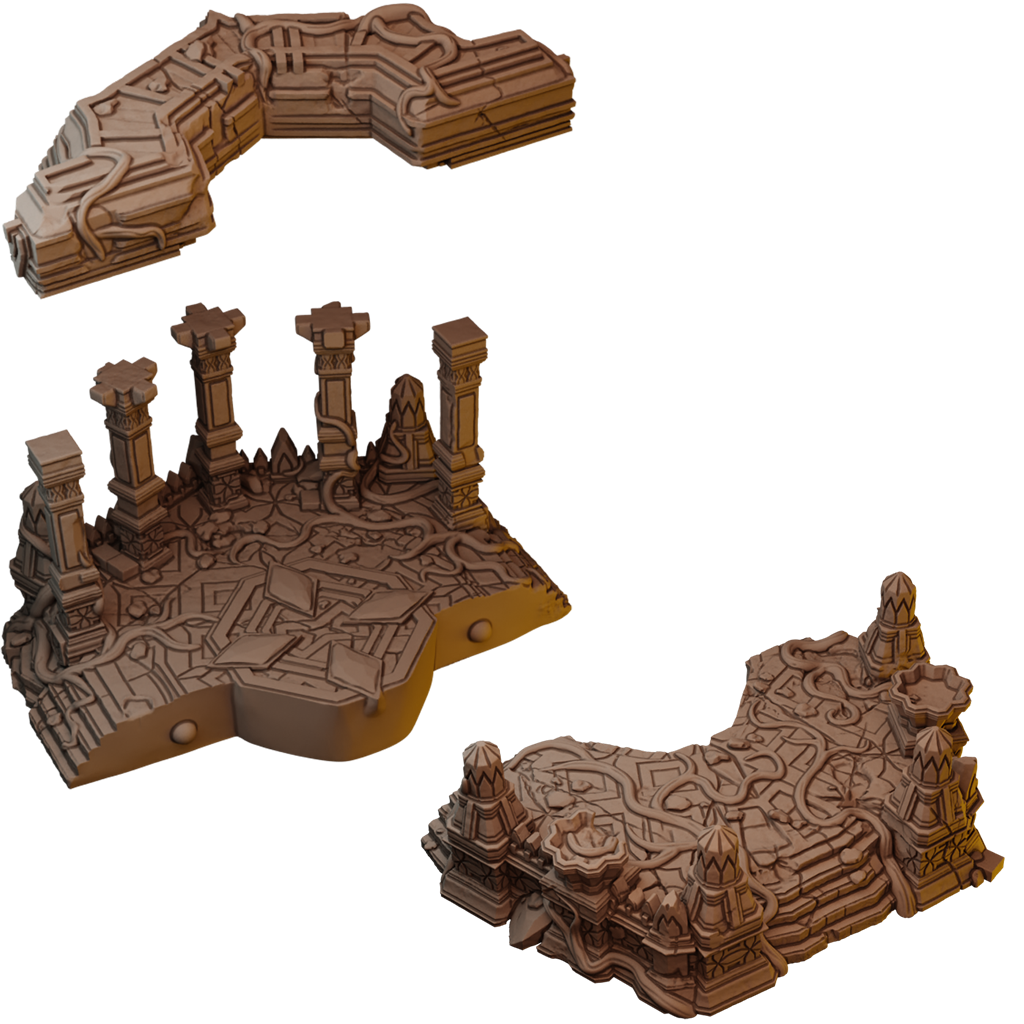 Complete Set Of Jungle Stone Temple Ruins (STL)