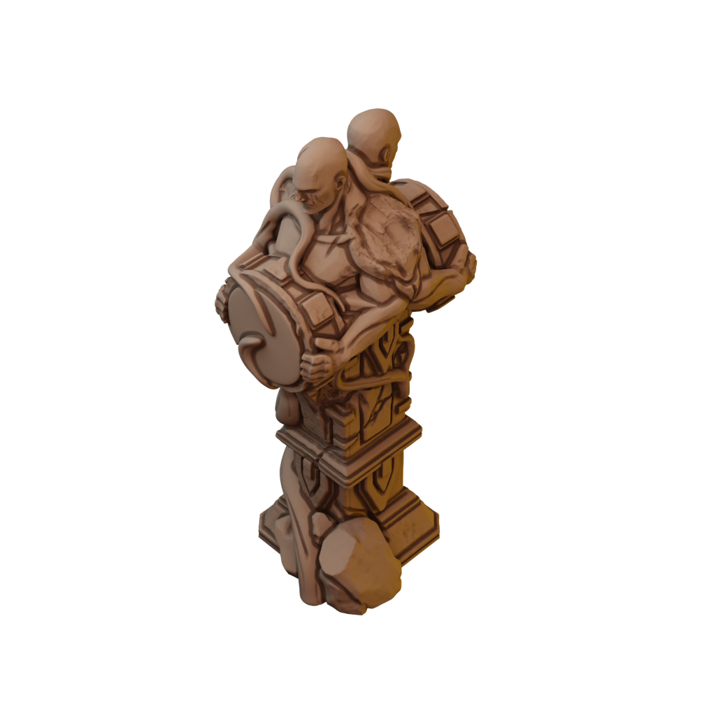 Set of Ancient Stone Scatter Terrain in Jungle Temple Ruins (STL)