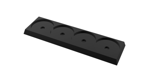 25mm round to 25mm square base 4x1 Movement Tray Converter