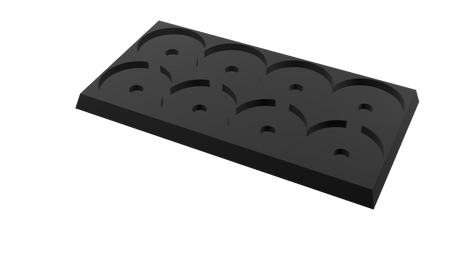 25mm round to 25mm square base 4x2 Movement Tray Converter