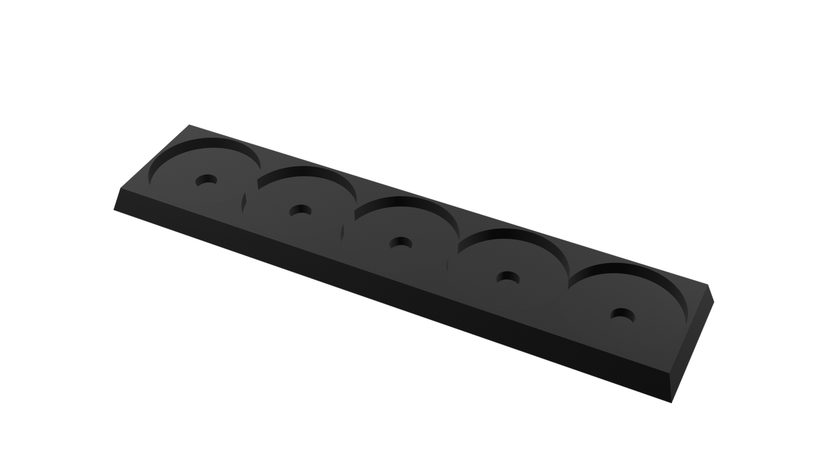 25mm round to 25mm square base 5x1 Movement Tray Converter