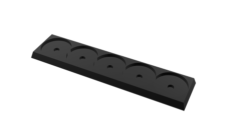 25mm round to 25mm square base 5x1 Movement Tray Converter