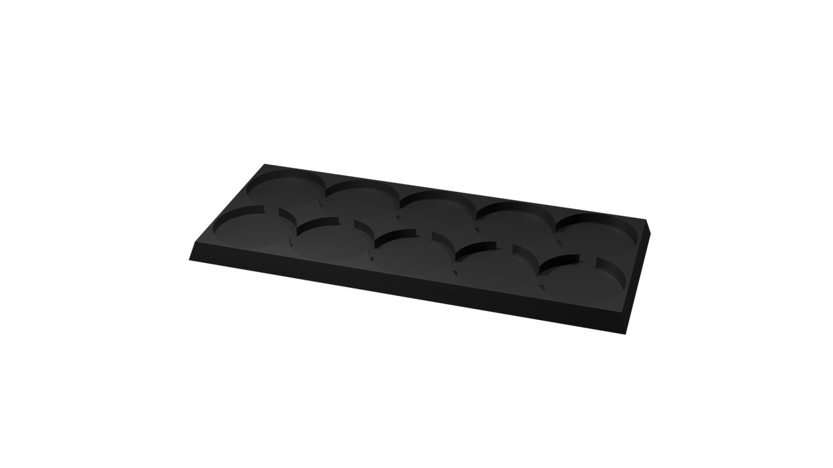 25mm round to 25mm square base 5x2 Movement Tray Converter