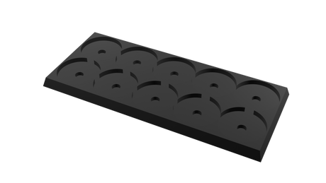 25mm round to 25mm square base 5x2 Movement Tray Converter