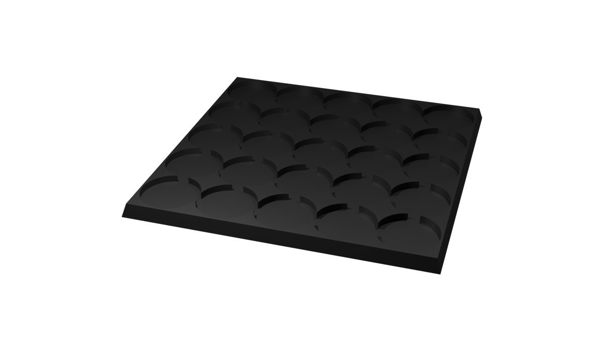 25mm round to 25mm square base 5x5 Movement Tray Converter