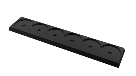 25mm round to 25mm square base 6x1 Movement Tray Converter