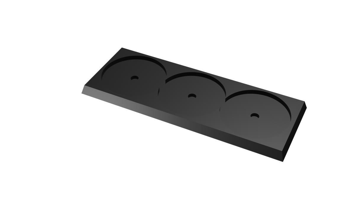 40mm round to 40mm square base 3x1 Movement Tray Converter