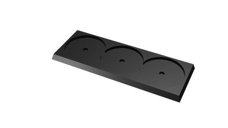 40mm round to 40mm square base 3x1 Movement Tray Converter