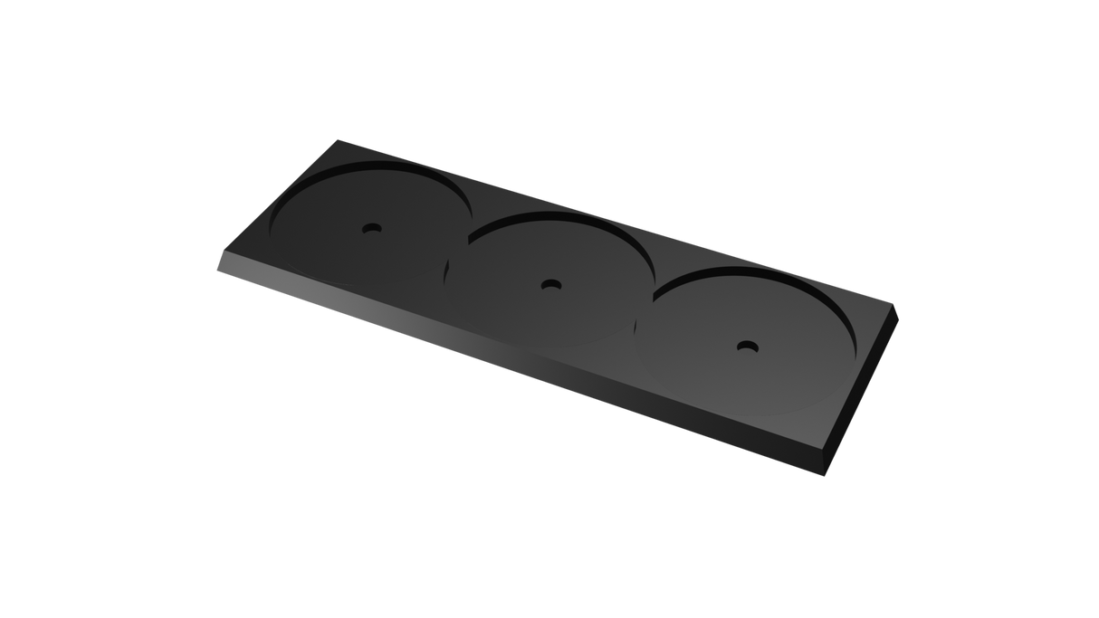 50mm round to 50mm square base 3x1 Movement Tray Converter