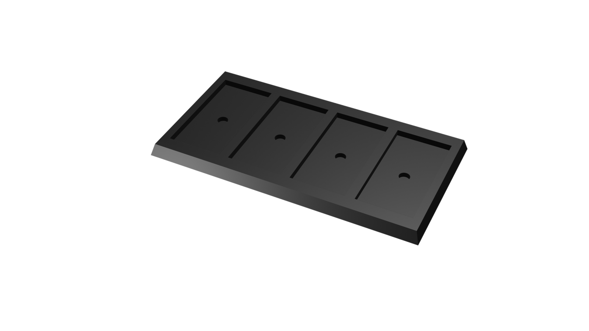 25x50mm square to 30x60mm square base 4x1 Movement Tray Converter