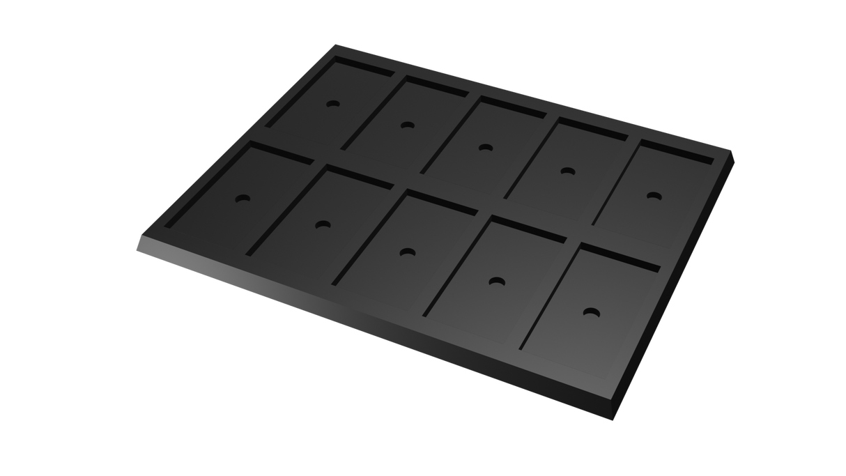 25x50mm to 30x60mm square base 5x2 Movement Tray Converter