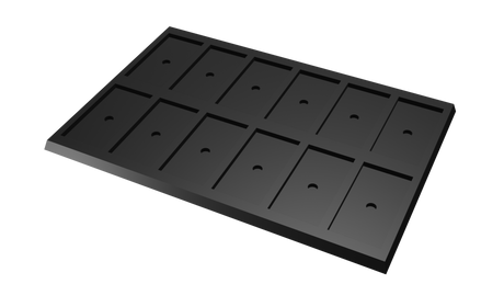 25x50mm to 30x60mm square base 6x2 Movement Tray Converter