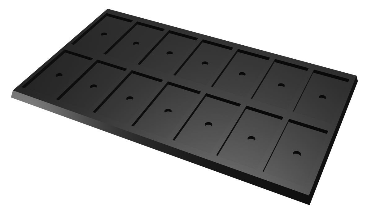 25x50mm to 30x60mm square base 7x2 Movement Tray Converter