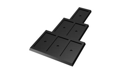 25x50mm to 30x60mm square base lance Movement Tray Converter