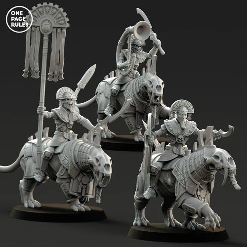 Mummified Skeleton Beast Riders Command Unit