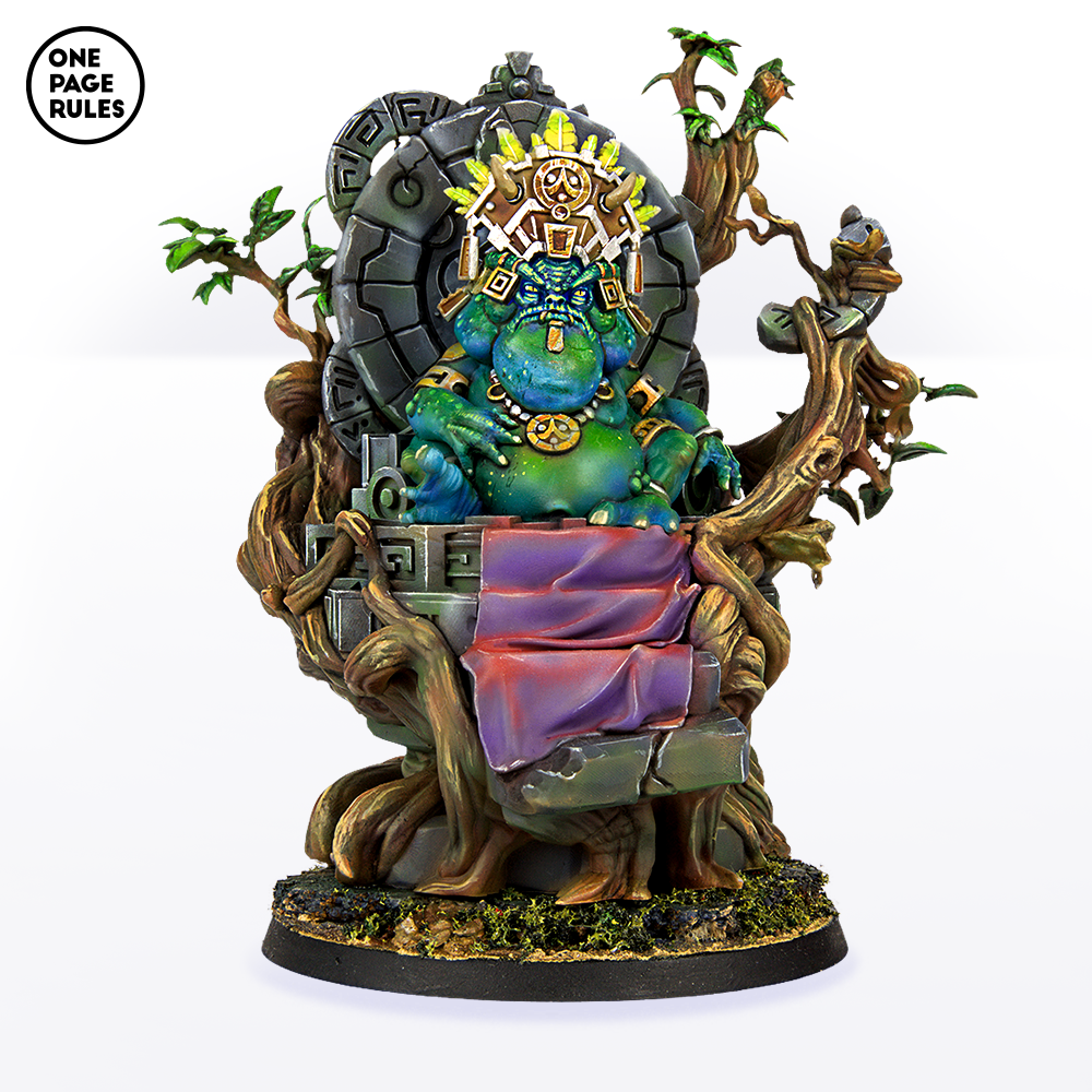 Saurian Frog-Mage on Throne