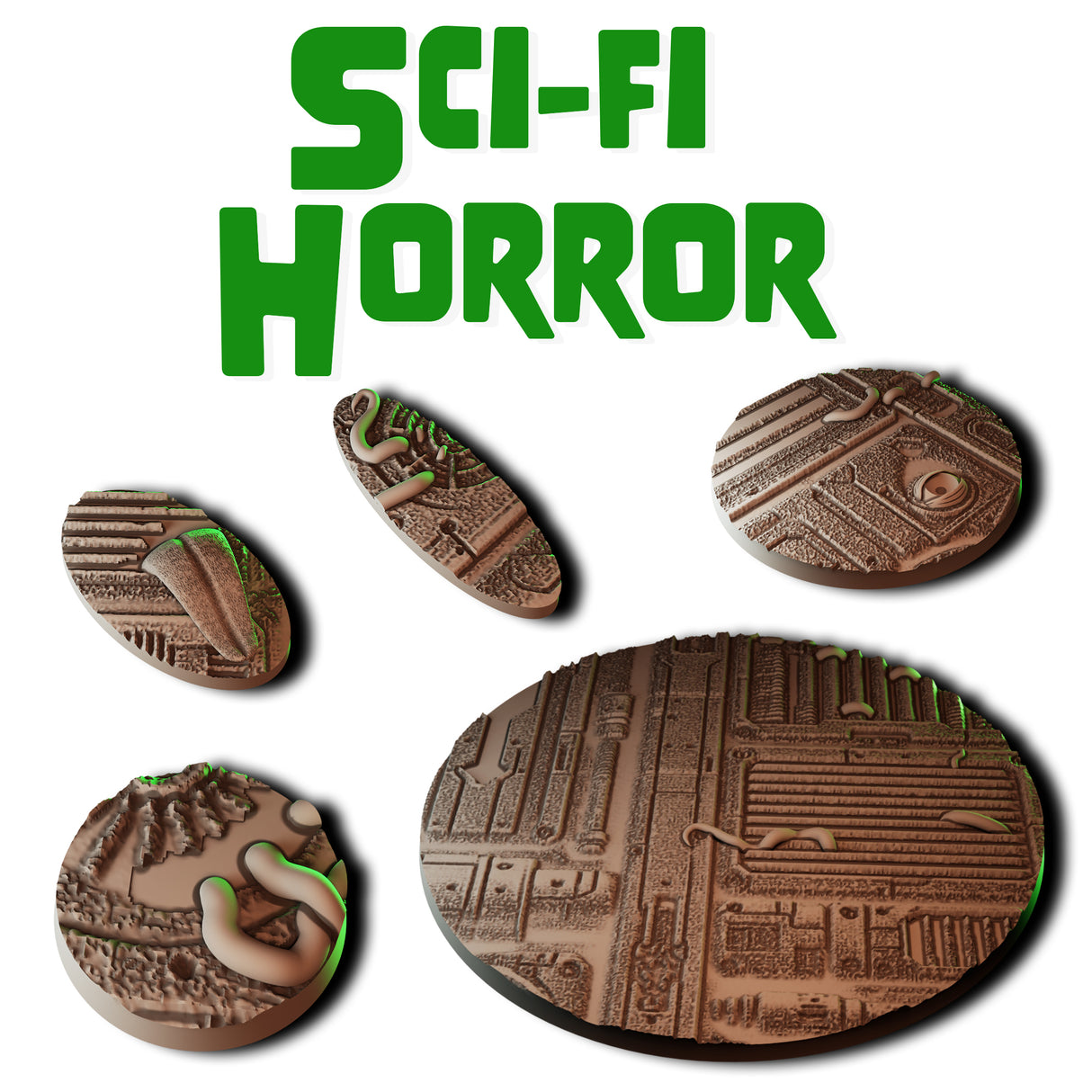 Sci-fi Horror Round Bases